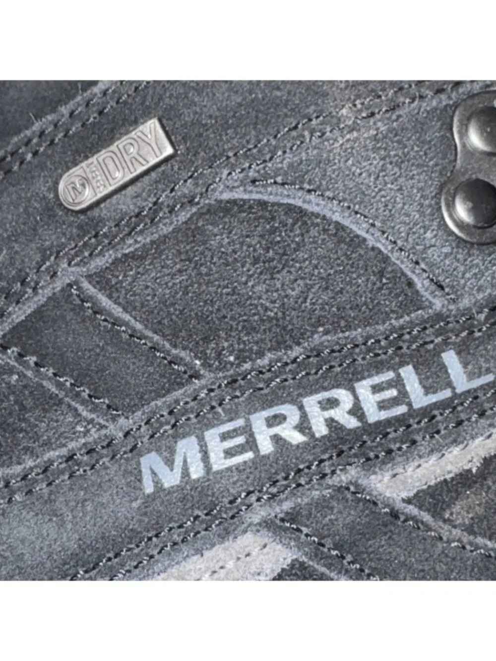 Merrell Moab Polar Mens Suede Insulated WP Winter Snow Boots Size 10 Black Gray